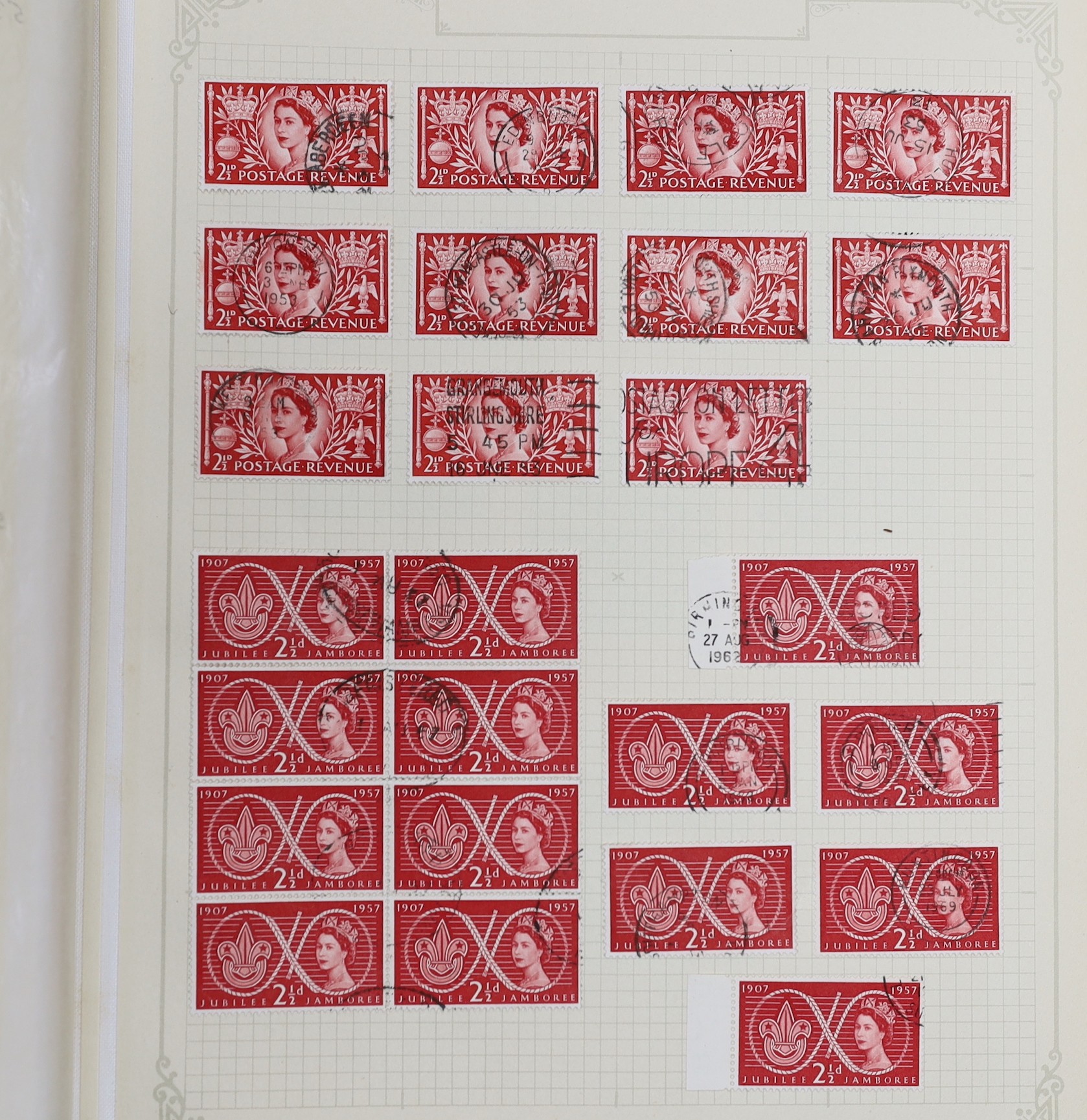 Four albums of World Stamps and a box of first day covers and mint unused stamps